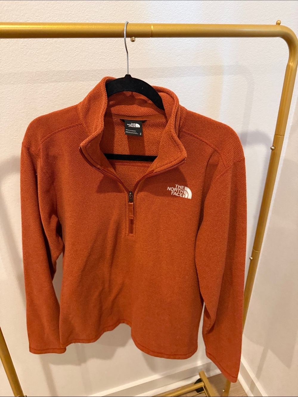 The North Face Men’s Half-Zip Sweater Jacket - Rust Orange